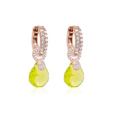 925 Sterling Silver Earrings “Nerissa (Citrus Green)” created with Crystals by Swarovski®