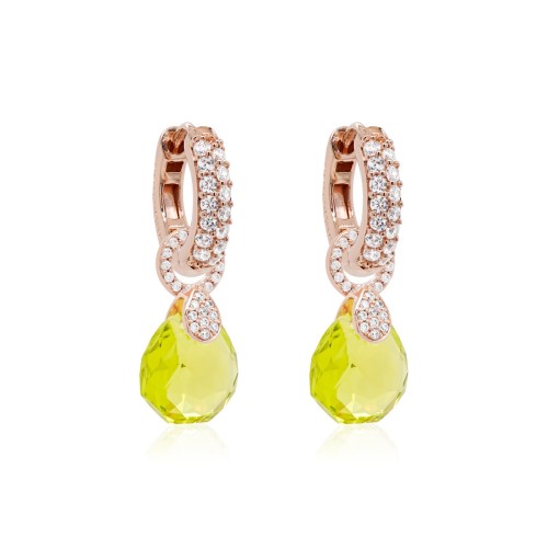 925 Sterling Silver Earrings “Nerissa (Citrus Green)” created with Crystals by Swarovski®