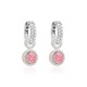 Sidabriniai auskarai „Hearts and Arrows V (Fancy Pink)“ su Swarovski® kristalais