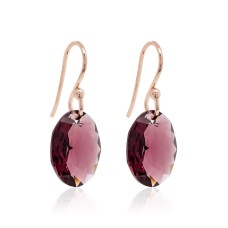 925 Sterling Silver Earrings “Tender Oval (Amethyst)” created with Crystals by Swarovski®