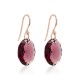 Sidabriniai auskarai „Tender Oval (Amethyst)“ su Swarovski® kristalais