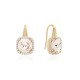 Sidabriniai auskarai „Facet (Light Silk)“ su Swarovski® kristalais
