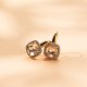 Sidabriniai auskarai „Facet (Light Silk)“ su Swarovski® kristalais
