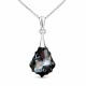 Серебряный кулон 925 пробы «Барокко IV (Silver Night)» с кристаллами Swarovski®