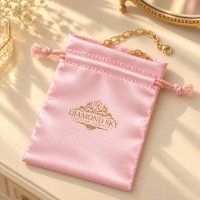 Italian satin pouch with the Diamond Sky logo